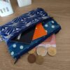 Porte monnaie en coton enduit double fermeture – Image 2