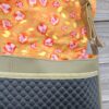 Sac fix en simili cuir kaki et coton enduit kaki fleuri – Image 5