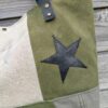 Sac cabas Mr Speedy en toile militaire recyclée et cuir noir – Image 8