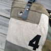 Sac cabas Mr Speedy en toile militaire recyclée et cuir noir – Image 3