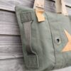 Sac cabas Decimus tissu militaire et cuir camel – Image 5