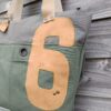 Sac cabas Decimus tissu militaire et cuir camel – Image 6