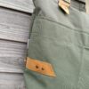 Sac cabas Decimus tissu militaire et cuir camel – Image 7