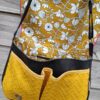 Sac bandoulière Fallentin en simili cuir noir et coton enduit floral kaki – Image 6