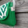 Kiouni sac en simili cuir vert et en tissu jacquard vert – Image 4