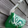 Kiouni sac en simili cuir vert et en tissu jacquard vert – Image 5