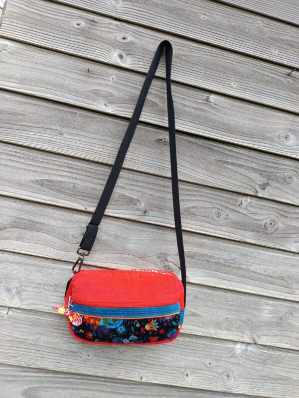 Sac Henrietta en velours coloré – Image 2