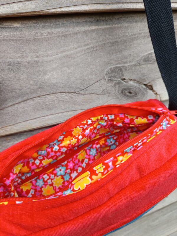 Sac Henrietta en velours coloré – Image 8
