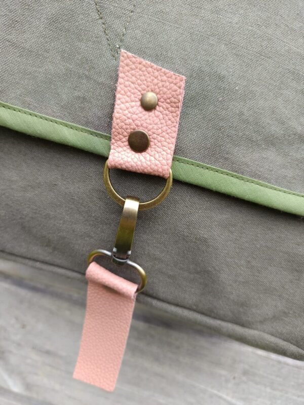 Sac Verne en toile militaire kaki – Image 2
