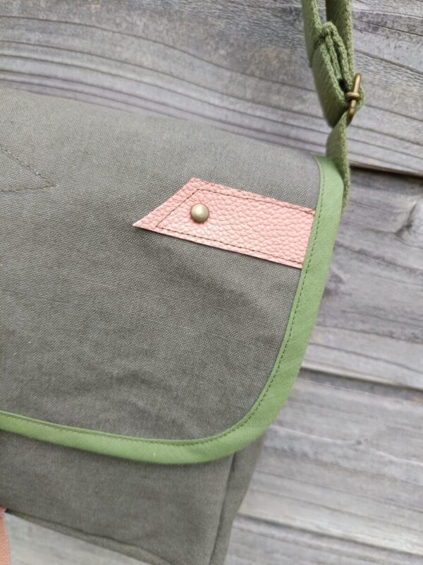 Sac Verne en toile militaire kaki – Image 4