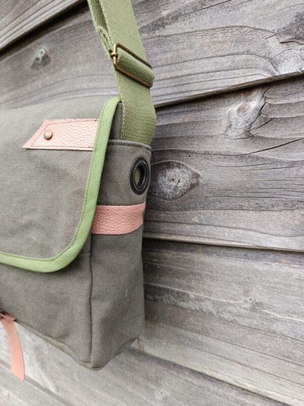 Sac Verne en toile militaire kaki – Image 5