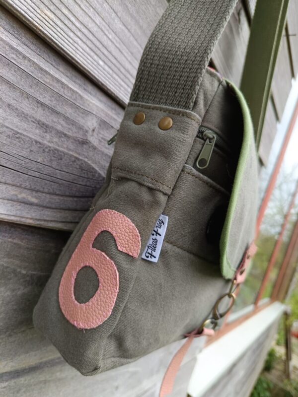 Sac Verne en toile militaire kaki – Image 6