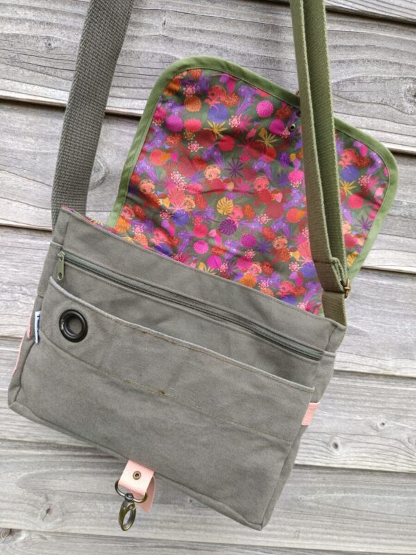 Sac Verne en toile militaire kaki – Image 10