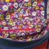 Sac Verne en simili cuir marine et coton enduit fushia – Image 7