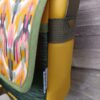 Sac bandoulière Petit Sullivan en simili cuir moutarde et coton enduit geométrique – Image 5