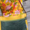 Sac bandoulière Petit Sullivan en simili cuir moutarde et coton enduit geométrique – Image 8