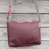 Sac bandoulière Petit Sullivan en simili cuir bordeaux et coton enduit rose – Image 6