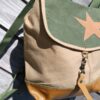 Sac à dos Flanagan en toile et simili cuir camel – Image 2